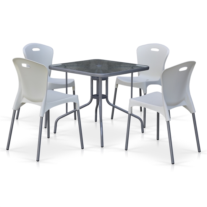 Комплект мебели для кафе TL80x80/XRF065AW-White (4+1) - фото 30508