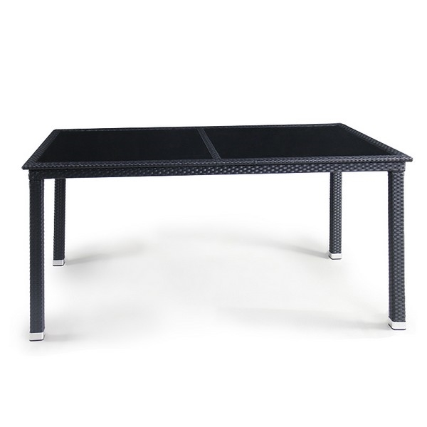 Плетеный стол T246A-W5-160x90 Black - фото 30666