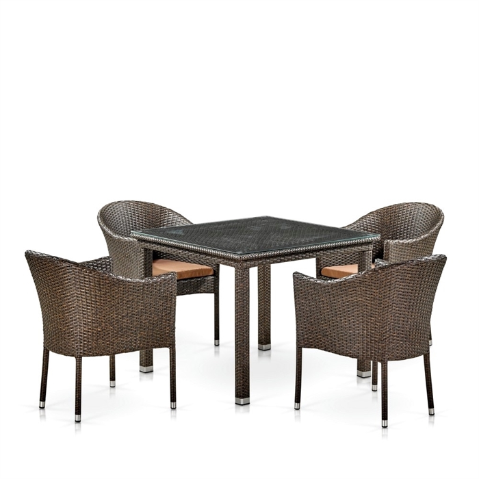Комплект плетеной мебели T257A/Y350A-W53 Brown 4Pcs - фото 30722