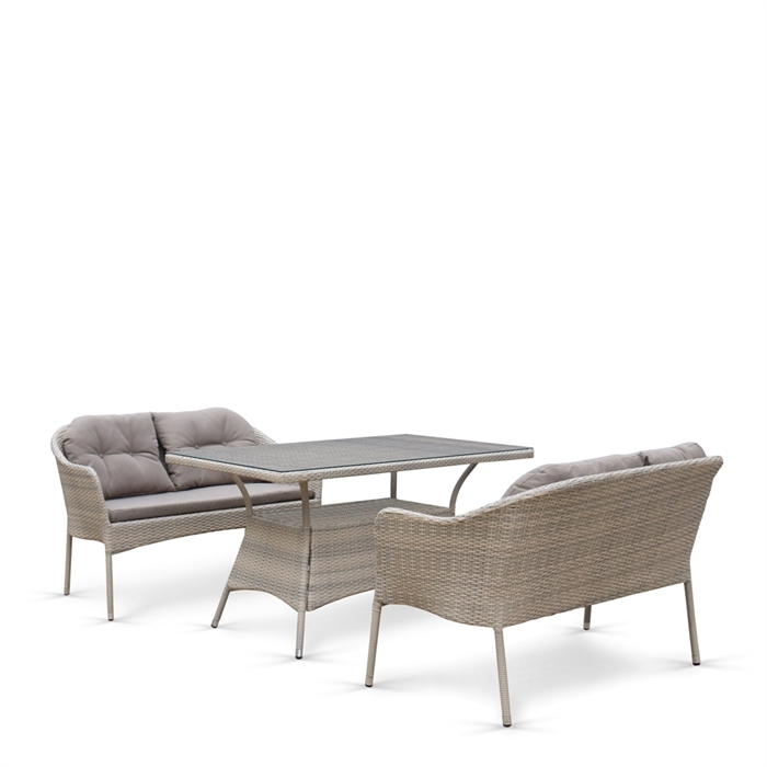 Комплект плетеной мебели с диванами T198C/S54C-W85 Latte - фото 30857