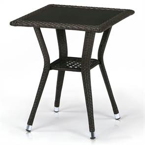 Плетеный стол T25-W53-50x50 Brown