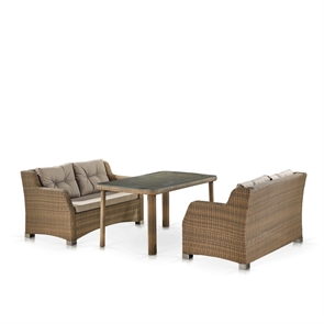Комплект плетеной мебели T51B/S51B-W65 Light brown