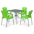 Комплект мебели для кафе TL80x80/XRF065BG-Green (4+1) - фото 30509
