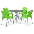 Комплект мебели для кафе TD90/XRF065BG-Green (4+1) - фото 30587
