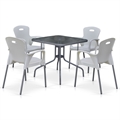 Комплект мебели для кафе TL80x80/XRF065BW-White (4+1) - фото 30679