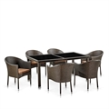 Комплект плетеной мебели T246A/Y350A-W53 Brown 6Pcs - фото 30711