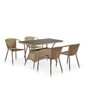 Комплект мебели из иск. ротанга T198D/Y137C-W56 Light Brown (4+1) - фото 30753